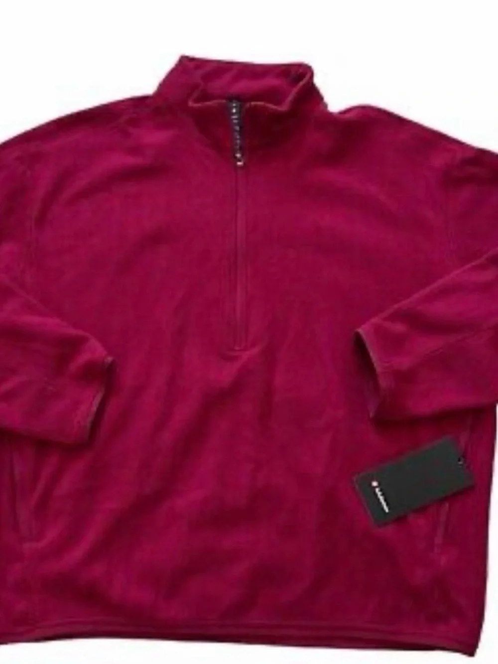 Men's Half-Zip Fleece Pullover - Burgundy